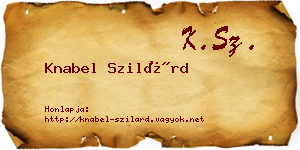 Knabel Szilárd névjegykártya