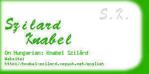 szilard knabel business card